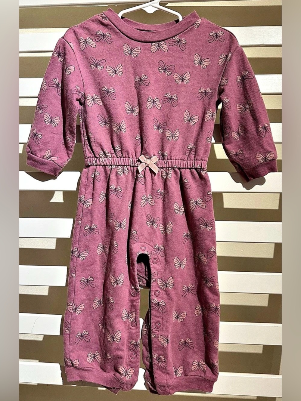 Carter’s Baby Girls 18M Pink Butterfly Print Romper Jumpsuit